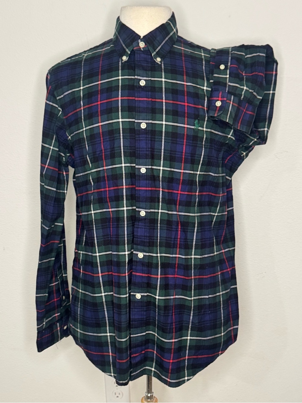 Polo Ralph Lauren long-sleeve plaid button-down shirt classic fit size large